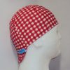Red And White Checks Welding Hat