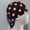 Polka Dots White On Brown Welding Hat
