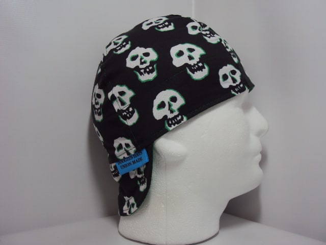 Green Skulls Welders Cap
