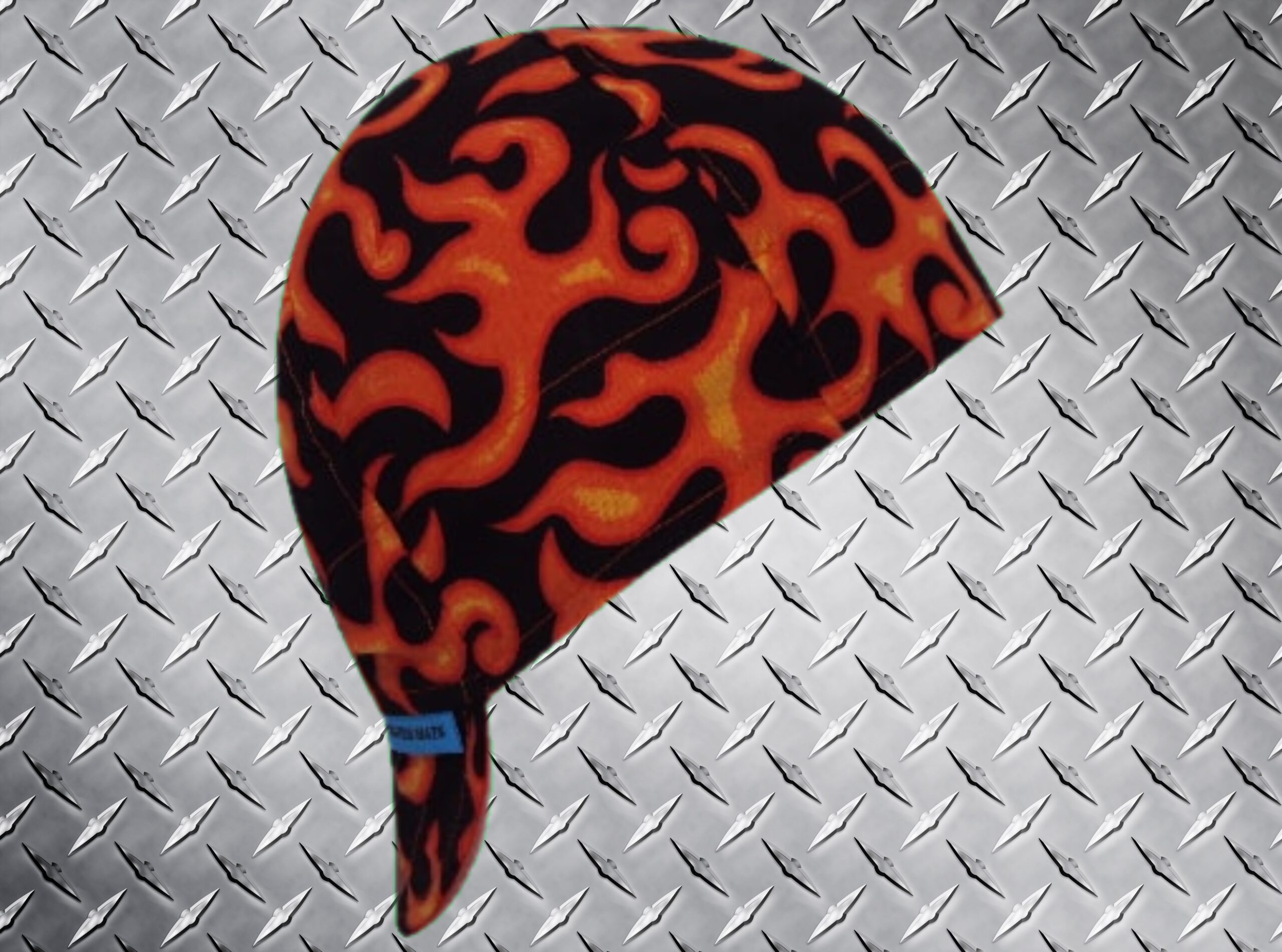 Blaze Orange Flames Welding Hat