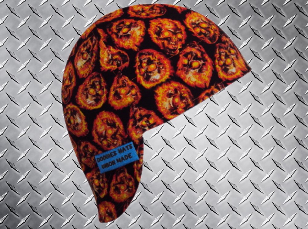 Flame Skulls Welding Hat
