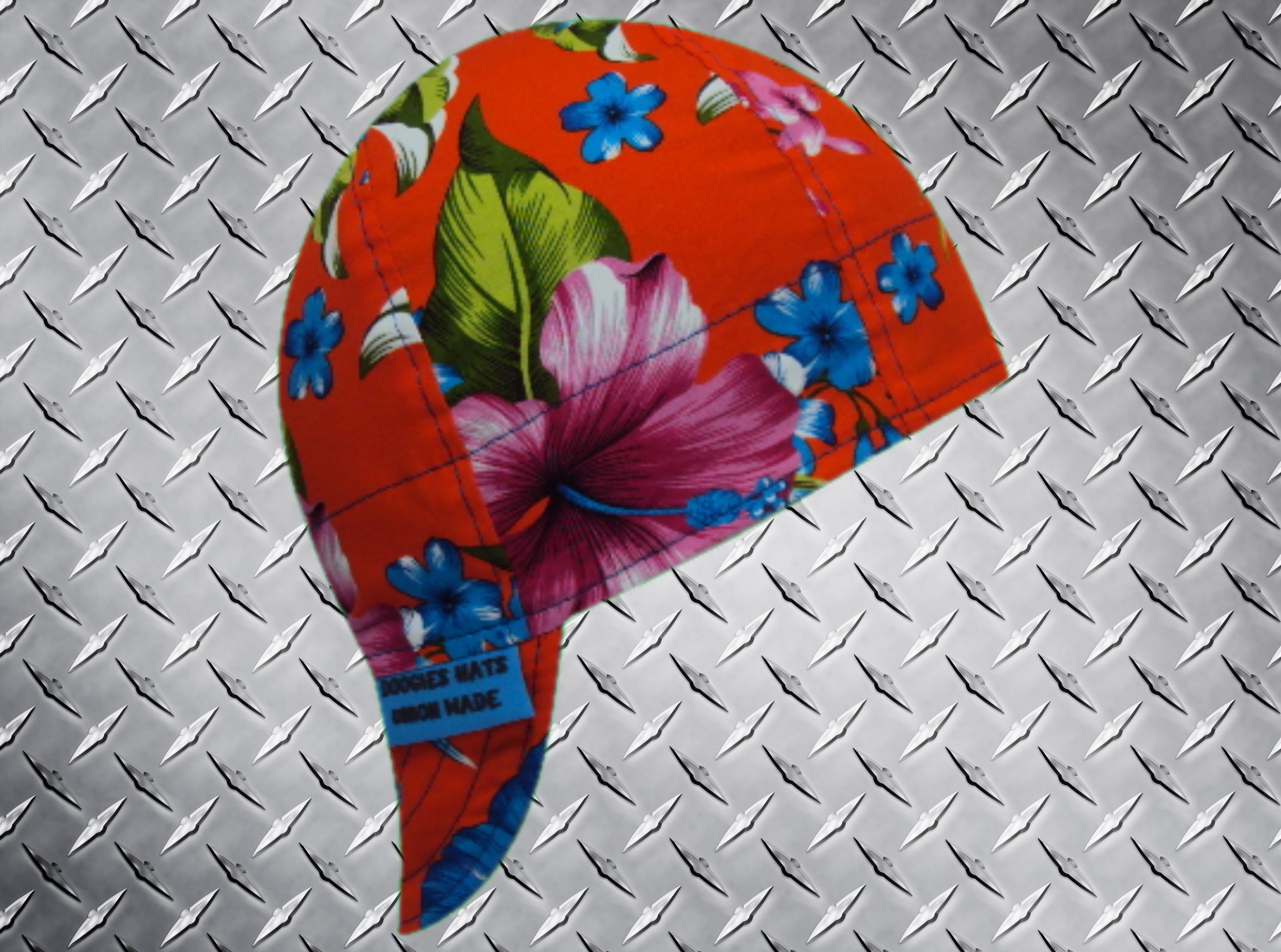 Tropical Flowers Orange Welders Cap