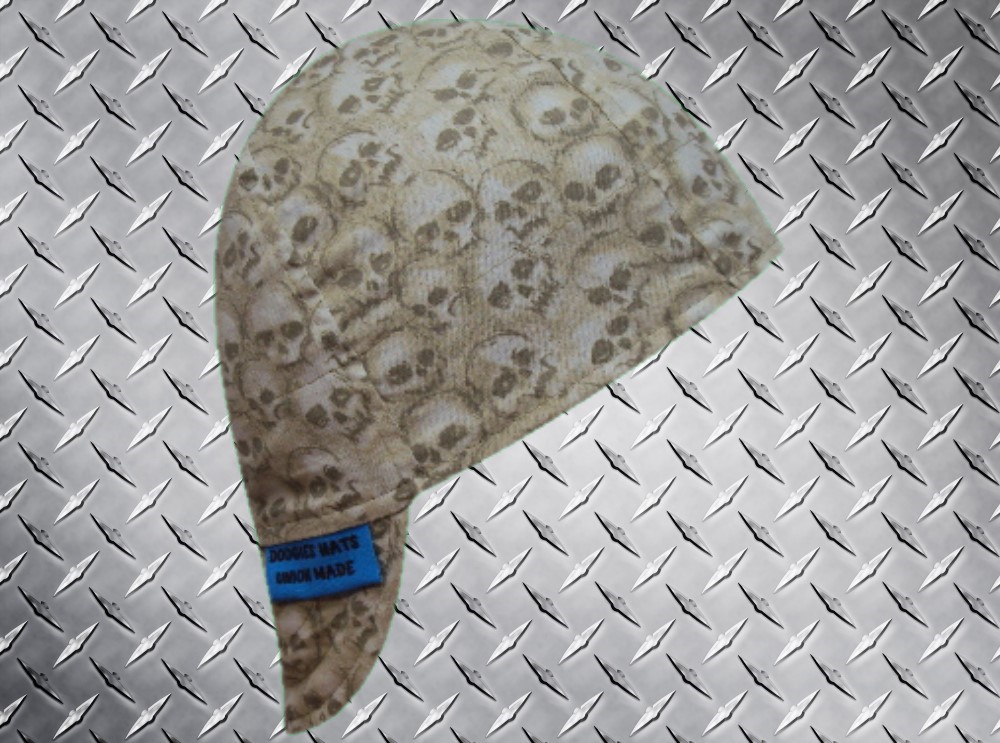 Tan Skulls Welding Cap