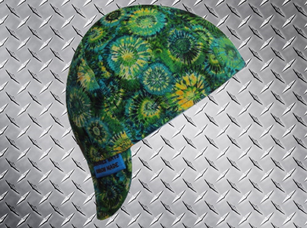 Tie Dye Green Welding Cap