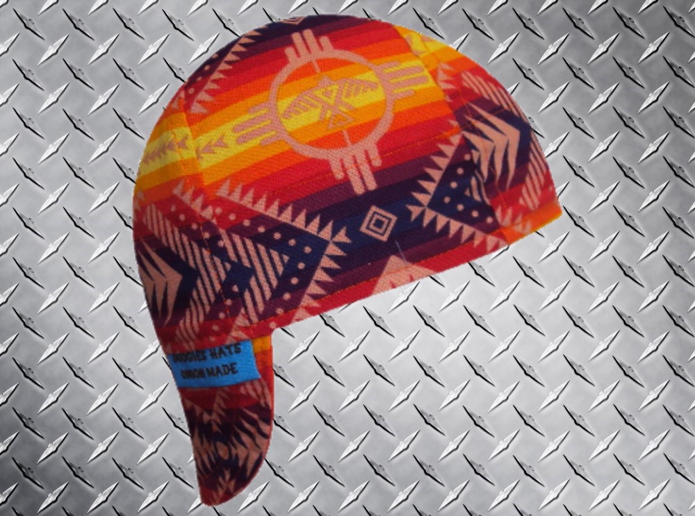 Southwestern Tribal Orange Welding Cap